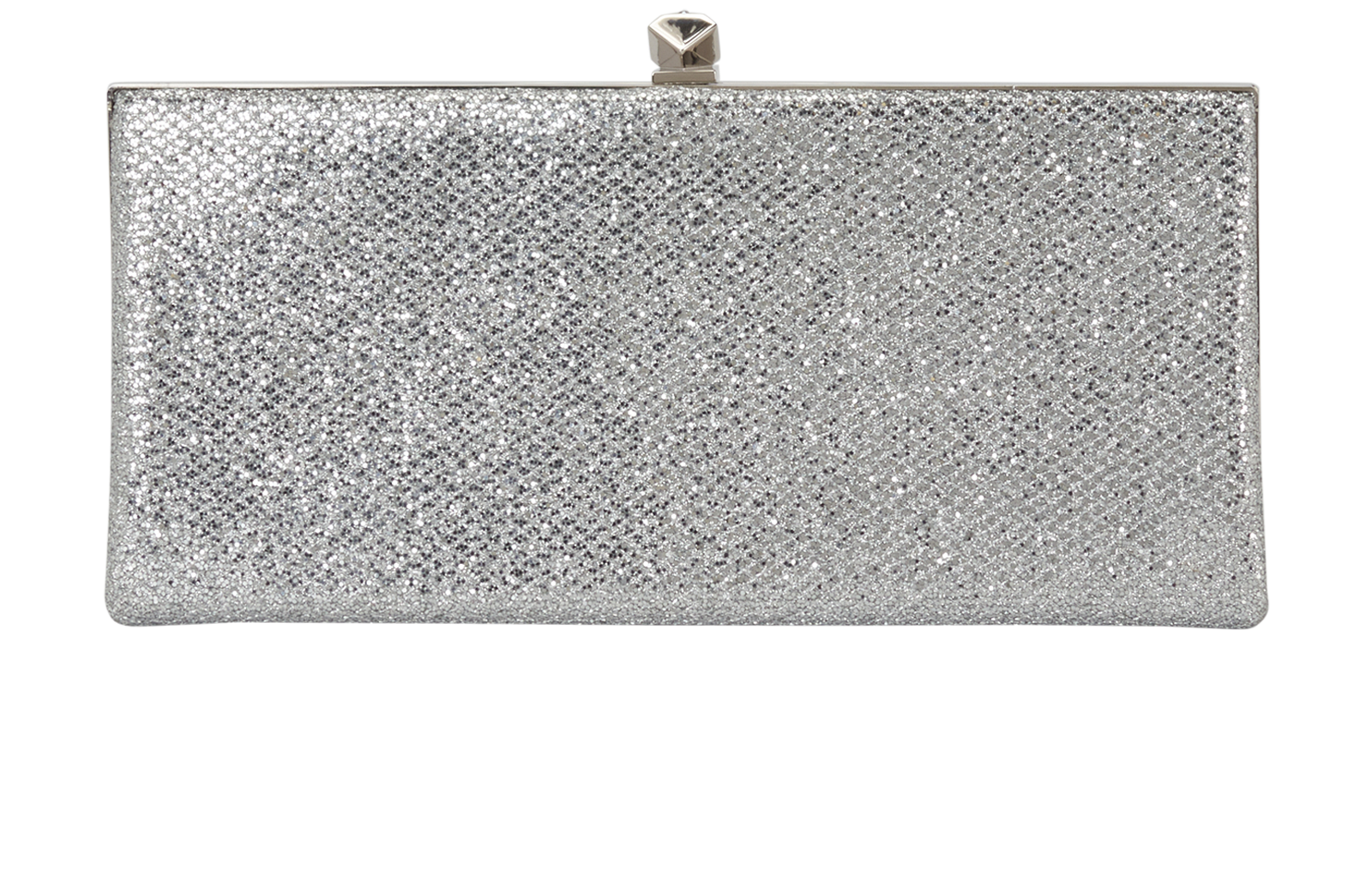 Glittered Celeste Clutch, &pound;250, Handbags, Silver, Fabric, Back view